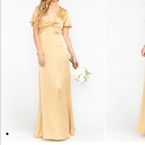 Gold Satin Dress